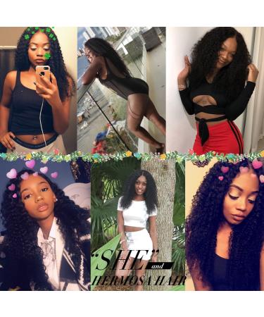 Hermosa 10A Brazilian Curly Human Hair Bundles - 12 14 16 Inch - Unprocessed Remy Hair - Natural Black - Buy Online on GoSupps.com