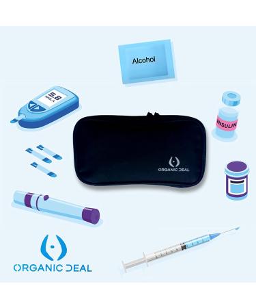 Organic Deal Insulin Cooler Travel Case with 2 Ice Packs - TSA Compliant Diabetic Bag for Insulin Pens and Vials - Buy Online on GoSupps.com