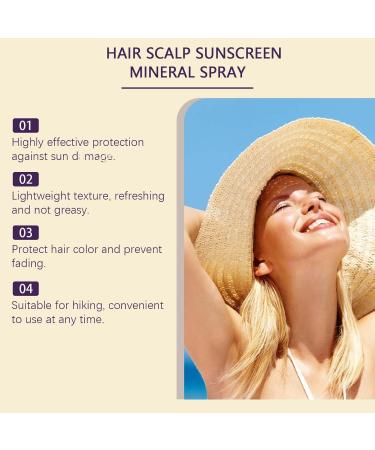 Hair & Scalp Sunscreen Mineral Spray 2PCS Ultimate Hair & Scalp Sunscreen Spray SPF 30 UV Protection for Scalp and Hair Lightweight Breathable Beach Pool Essentials for All Hair Colors and Types - Buy Online on GoSupps.com