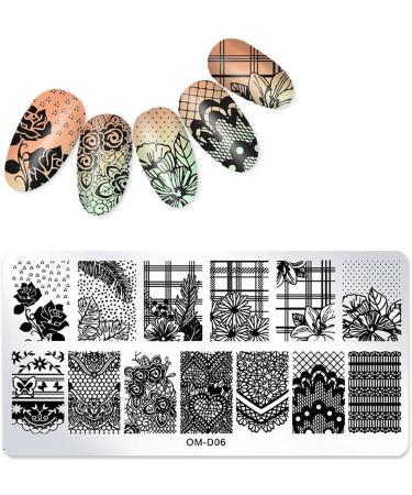 5 PCs Nail Stamping Plates - Nail Art Stencils for Manicure | International Shipping - Buy Online on GoSupps.com