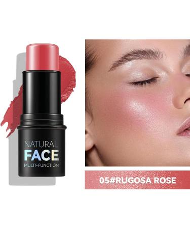 Cream Blush Stick Contour Stick Blush and Lip Makeup Stick Face Makeup for Cheeks Lips and Eyes (5) - Buy Online on GoSupps.com