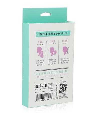 Beauty Backspin Spiral Hair Pin Set - Easy Updo Bun Maker for Women - Color Match for Light Hair - 4 Pack - Buy Online on GoSupps.com