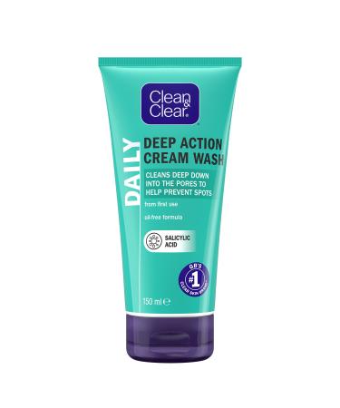 Clean & Clear Oil Free Deep Action Cream Wash (150ml)