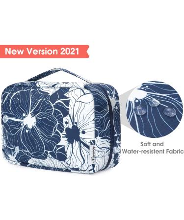 Women's Waterproof Travel Hanging Toiletry Wash Bag Cosmetic Organizer - Blue Lotus - Buy Online on GoSupps.com