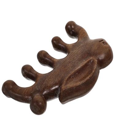 Gogogmy green sandalwood massage comb portable scalp ridge wooden massage comb antistatic head acuppunkt massage comb wooden hair ridge wide tooth comb head massage comb can be portable