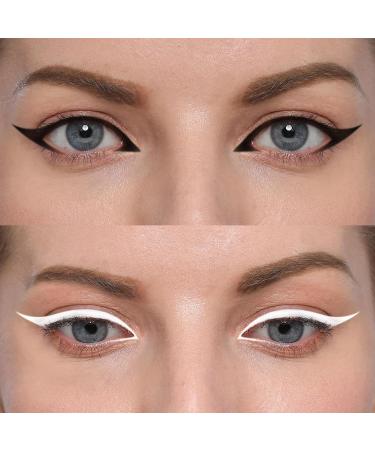 Black Eyeliner Pencil White Eyeliner Pencil Waterproof Eyeliner Pens Quick Drying Smooth Gel Eyeliner Tool Long Lasting Waterproof Eyeliner Two in One Eyeliner - Buy Online on GoSupps.com