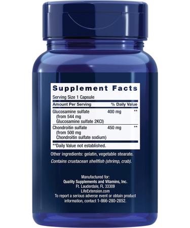 Life Extension Glucosamine Chondroitin Capsules - 100ct for Joint Health - Buy Online on GoSupps.com