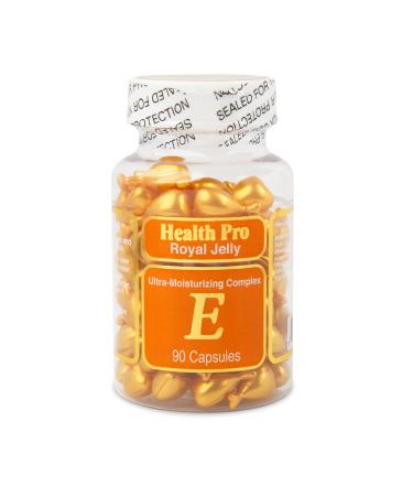 Health Pro Royal Jelly Moisture Complex Capsules with Vitamin E Skincare Serum for Face & Neck Hydrating Nourishing Anti-Aging Support 90 Capsules Royal Jelly 90 Count (Pack of 1)