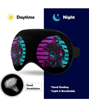 Retro Motocross Sunset Sleep Mask - Adjustable Eye Cover for Sleeping & Travel - Buy Online on GoSupps.com