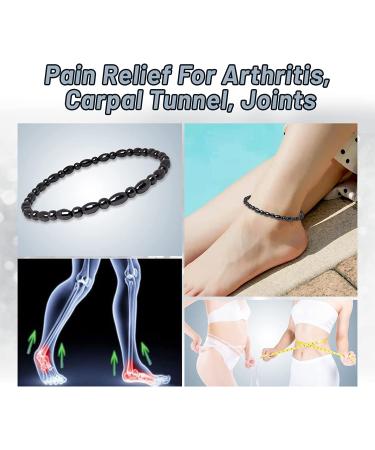 Magnetic Therapy Anklet Bracelet 2 Pack for Immunity & Pain Relief | Arthritis/Carpal Tunnel/Slimming | Promotes Blood Circulation | Black Obsidian - Buy Online on GoSupps.com