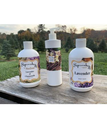 Squeaky by Mom Bomb Lavender Body Wash - 16 Ounce | Nourishing Essential Oils for Soft Skin - Buy Online on GoSupps.com