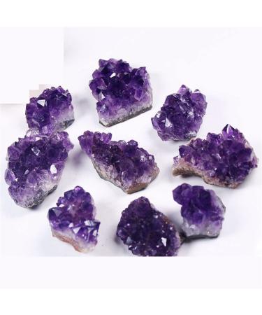 Natural Crystal Rough 1/5/10PC 1PC/40-50g Natural Purple Amethyst Quartz Crystal Cluster Stone Druzy Geode Rock Specimens Ornament Home Decor Gift (Color : Purple Size : 5Pcs) 5Pcs Purple