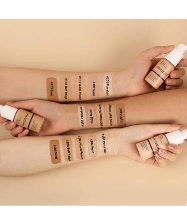 Fond de teint Full Coverage correcteur de teint Full Coverage Flawless Cream lisse durable 30 ml 24HR Matte Oil Control (102# Nude) - Buy Online on GoSupps.com