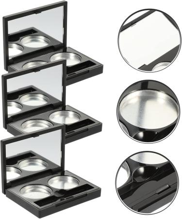 FOMIYES 3 Sets Double Box Eye Shadow Box Cosmetic Cases for Traveling Eyeshadow with Mirror Eyeshadow Cases - Buy Online on GoSupps.com
