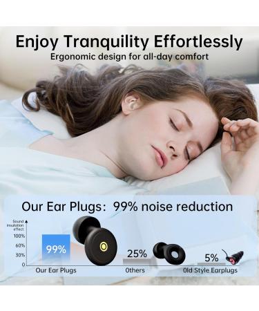 Noise Cancelling Ear Plugs for Sleeping - Reusable & Washable Mini Earplugs with Compact Case - Perfect for Concerts - Black - Buy Online on GoSupps.com