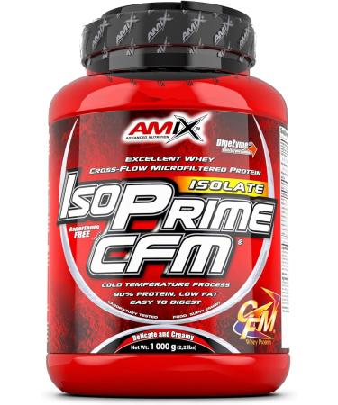 AMIX IsoPrime CFM - Whey Protein Isolate for Muscle Recovery and Weight Gain Low in Lactose and Fat, with Digestive Enzymes and Aspartame Free, Vanilla Flavor 1kg