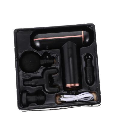 Gririw 1 set of fascia gun devices for muscle relaxation elastic manual muscle massage tool percussion muscle unit portable fascia massage device usb accessories fitness plastic 14x14x4.3cm black