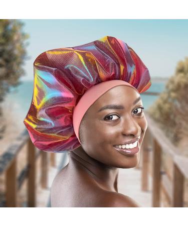 3PCS Satin Hair Bonnets for Black Women and Girls - Large Band Silk Sleep Braids Bonnet | StyleE-02 - Buy Online on GoSupps.com