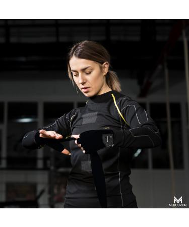 Mercuryal Premium 4m Boxing Bandages with Thumb Loop - Perfect Boxing Wraps for Men & Women - Ideal for Kickboxing MMA & Muay Thai - 2.5m Black Boxing Bands - Buy Online on GoSupps.com