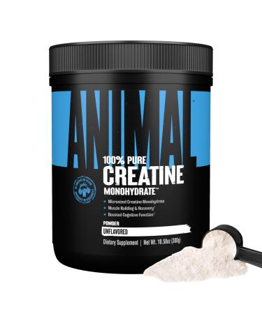 Animal Creatine Monohydrate Powder Micronized Creatine for Women and Men Supports Muscle Growth Strength Endurance Recovery and ATP Production Gym & Workout Supplements - Unflavored 300g Unflavored 300g (Pack of 1)