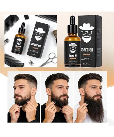  YSTJKD Men's Beard Oil Beard Growth Serum 30ml for daily beard care stimulates beard mustache and hair growth wood essential oil - Buy Online on GoSupps.com