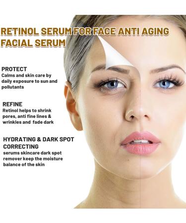 Retinol1% In Squalane Retinol Serum For Face Retinol Serum High-Strength Face Serum for Women Anti-Aging Face Serum Fade Fine Lines Acne Reduced Skin Brightening Face Serums For Skin Care - Buy Online on GoSupps.com