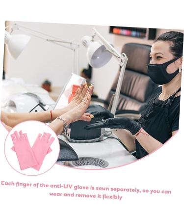 FRCOLOR 4 Pairs Nail Gloves Uv Shield Mittens Nail Art Gloves Nail Molding Gel Nail Art Salon Gloves Moisturizing Gloves Anti-uv Gloves for Gel Nail Lamp Nail Supplies Manicure Spandex - Buy Online on GoSupps.com
