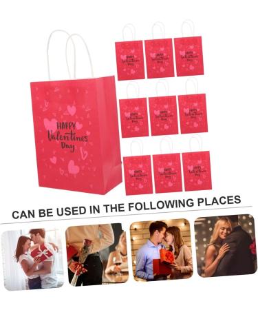 Healeved 40 Pcs Valentine's Day Tote Party Bag Tote Bags for Kids Handheld Heart Gift Bag Jewelry Valentines Party Decorations Supplies Packing Pouches Candy Favor Bags Souvenir - Buy Online on GoSupps.com