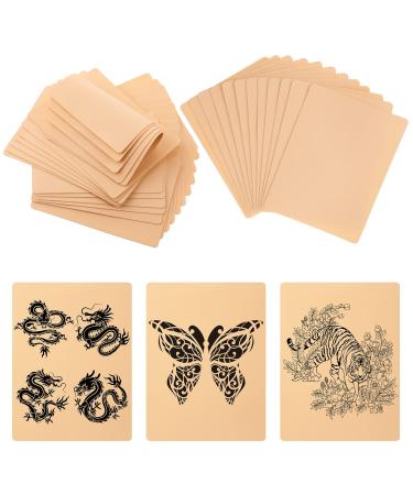 60 Pieces Tattoo Practice Skins Soft Silicone Blank Tattoo Skin Practice Double Sides Fake Tattoos Skin Practice Sheet Eyebrow Practice Skin Silicone Pads Tattooing for Beginners Experienced Artists