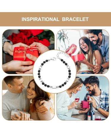 Stone Inspirational Bracelet Durable stone affirmation jewelry Elevate Spirit with Stone Inspirational Bracelet Empowering Gemstone Wristband Infused and Positive Energy Ideal for Daily Inspiratio - Buy Online on GoSupps.com
