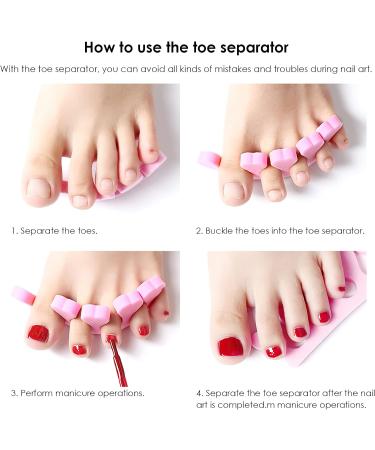 20 PCS Toe Separators Finger Spreader Set Nail Art Soft Foam Sponge Toe Separators Finger Dividers Pedicure Manicure Tools - Buy Online on GoSupps.com