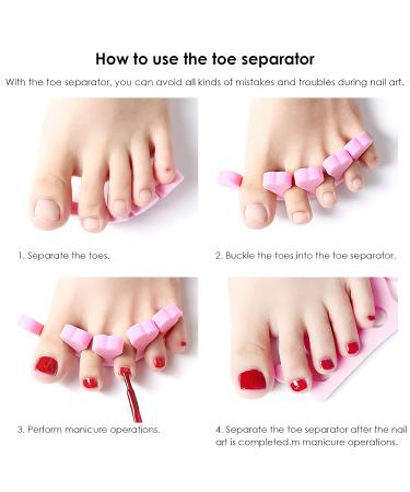 Buy Lasieyo 50 Peach Herz Heart Dividers - Soft Foam Toe Spreader for Nail Polish Nail Art & Pedicure | Cotton Finger Separators - International Shipping Available - Buy Online on GoSupps.com