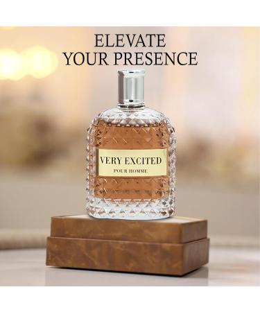 Men's Cologne Very Excited- Eau De Toilette Spray Perfume Fresh Scent 3.4 Fl Oz Daily Used Very Excited Yellow 3.4 Fl Oz (Pack of 2) - Buy Online on GoSupps.com