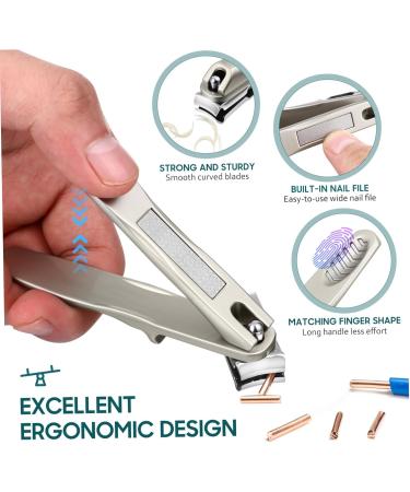 FRCOLOR 360 Rotary Nail Toenail Clipper Nail Manicure Trimmer Nail Nipper No Splash Nail Clip Nail Clippers for Seniors Toe Clippers Rotatable Nail Clipper to Rotate Steel - Buy Online on GoSupps.com