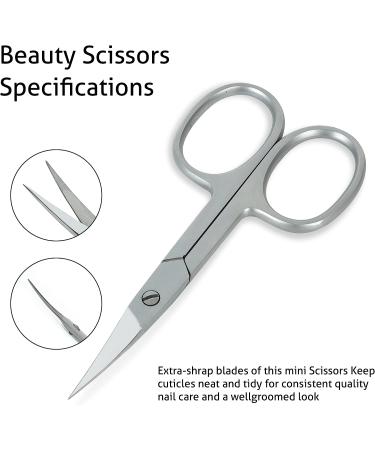 Eagerbeauty Stainless Steel Cuticle Scissors - Curved Blade Small Scissors for Nails, Eyebrows, Eyelashes, Dry Skin - Nail Trimming Tool - Buy Online on GoSupps.com