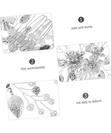 FRCOLOR Bridal Hair Comb Clip Wedding Bridal Hair Comb Hair Accessories for Women Rhinestone Hair Decoration Wedding Hair Accessories The Flowers Bride Rhinestones Iron Sheets - Buy Online on GoSupps.com