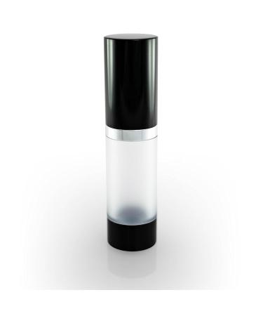 Luxe Airless Bottle 15 ML - Frosted & Glossy Black for Optimal Product Preservation | International Shipping Available - Buy Online on GoSupps.com