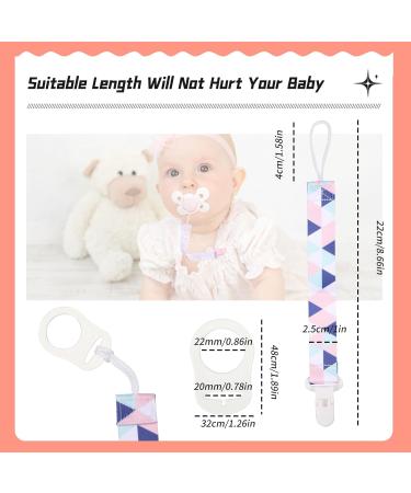 8 Pcs Pink Dummy Clips Pacifier Holder Set for Girls - Silicone Teething Soother Chains with Adapter Leash - Fits All Pacifier Clips - Baby Teething Toys - Buy Online on GoSupps.com