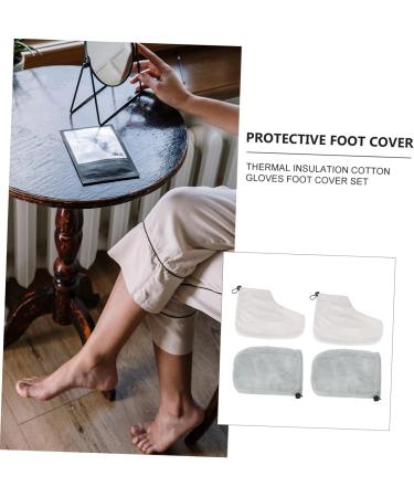 Ensemble 2 Paires Couvre-mains et Couvre-pieds Paraffine Taille Unique Tissu Doux en Coton Isolant Accessoires Spa pour Soins Thermiques Domicile et Couleur Al atoire Gris - Buy Online on GoSupps.com