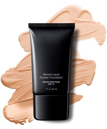Mineral Liquid Powder Foundation SPF 15/1 Oz. Hypoallergenic - For All Skin Types (Porcelain) - Buy Online on GoSupps.com
