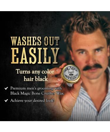 Buy Black Mustache Wax | Extra Strong Hold & Unscented | Hide Grey Hair with Black Magic Bone Crusher 1 oz - Buy Online on GoSupps.com