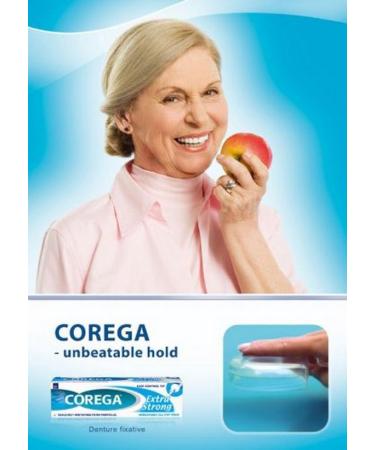 Corega Extra Strong - Denture Adhesive Cream - 40g