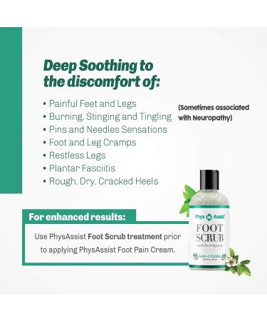 PhysAssist Foot Pain Cream Combo - 4 oz + 1.5 oz | Soothing Relief for Feet & Legs | Fast Absorbing Formula with Natural Ingredients & Botanicals - Buy Online on GoSupps.com