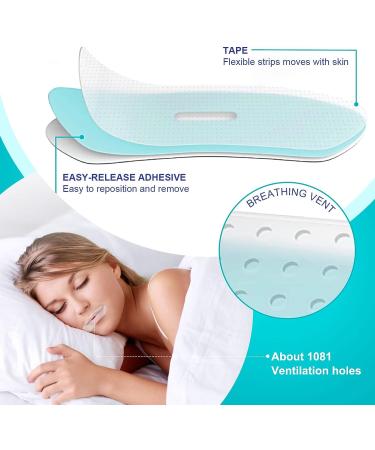 Mouth Tape 60 PCS for Better Sleep and Snoring Relief | Gentle Sleep Strips for Improved Nose Breathing | Stop Drooling and Enhance Nighttime Rest | Customizable for Your Mouth Shape - Buy Online on GoSupps.com