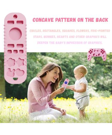 2PCS Silicone Baby Teething Toys Remote Control Remote Control & Game Controller Silicone Teething Toy (Pink) - Buy Online on GoSupps.com
