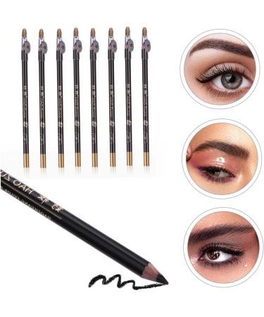PLAFOPE 8pcs Beauty Eyebrow Pencil Long Lasting Eyebrow Pencils Lasting Eyebrow Pencil Waterproof 1 count (Pack of 1) Black - Buy Online on GoSupps.com