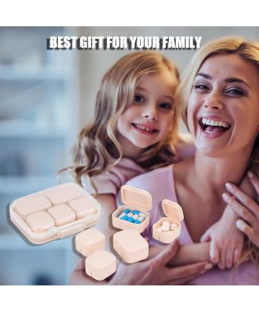 10 Compartment Daily Pill Organizer - Cute Travel Pill Box for Vitamins & Fish Oil - Portable Pink Pill and Supplement Case - Buy Online on GoSupps.com