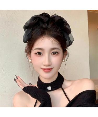 Hair clips Claw Clips 1 Pc Sweet Mesh Thin Gauze Big Bow Hair Claw Clip Women'S Bow Spring Clip Headwear Accessories-A(B) - Buy Online on GoSupps.com