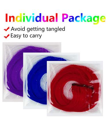 MEckily 22 Pcs Rainbow Colored Hair Extensions - Curly Wavy Clip-in Synthetic Highlights for Kids, Girls, and Women - 17 inch - Buy Online on GoSupps.com