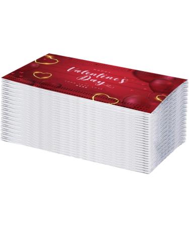 ZQP 100PCS Valentine's Day Love Heart Printed Face_Mask Fashion Disposable_Protection Three Layer Breathable Face_Mask for Adult Couple Style Comfortable for Outdoor Indoor - Buy Online on GoSupps.com